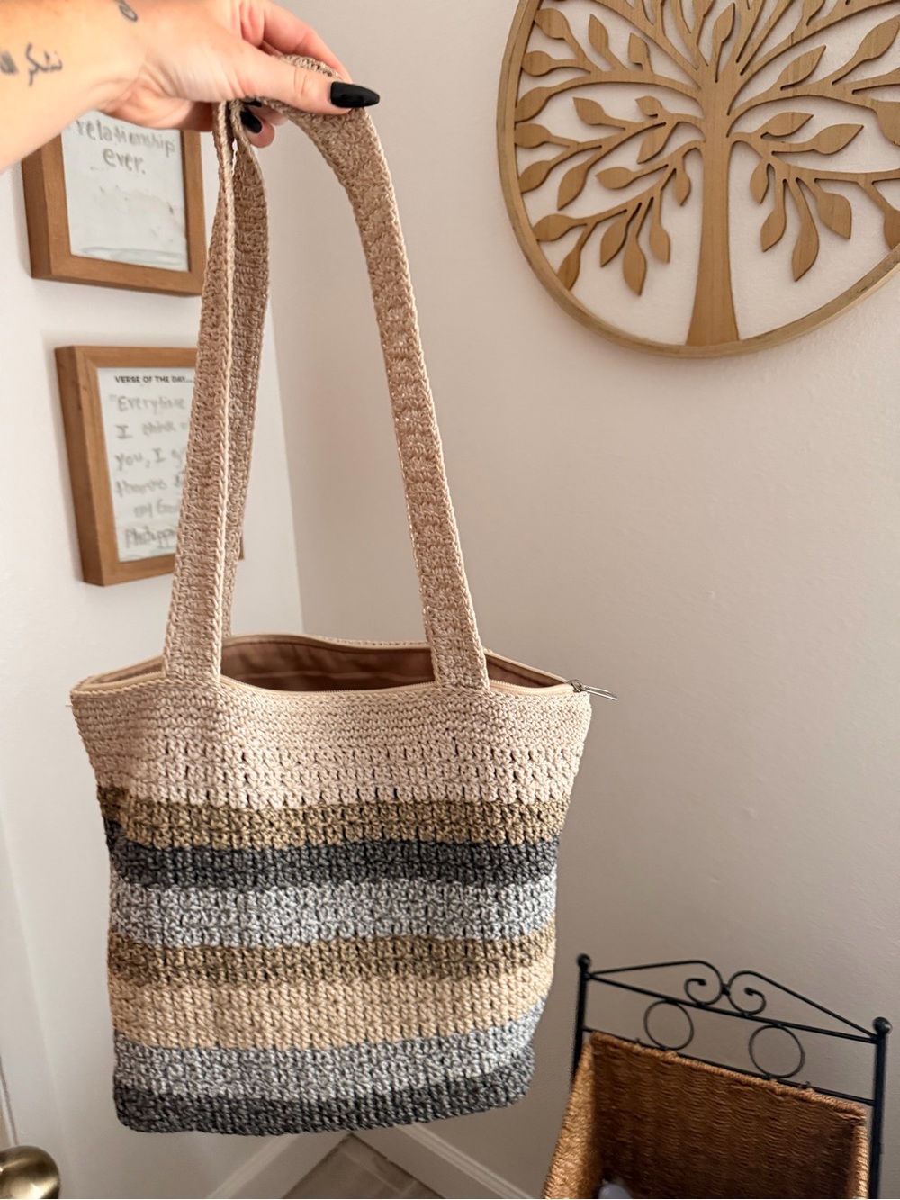 The Sak Striped Crochet Tote- The perfect beach bag